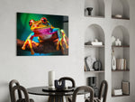 Froglet panel adding editorial heat to a reading nook