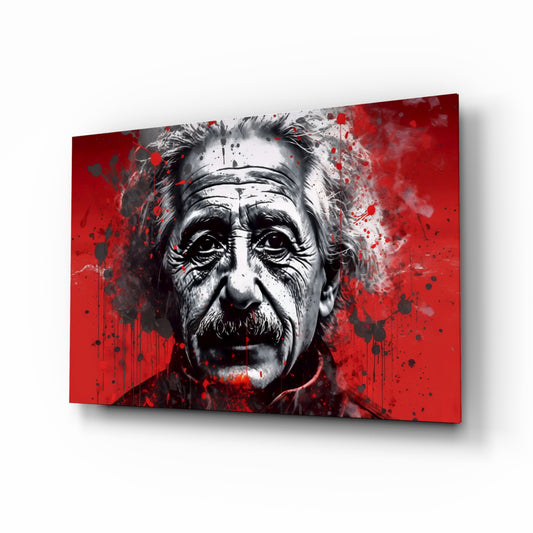 Relativity Genius Portrait Glass Wall Art || Designers Collection
