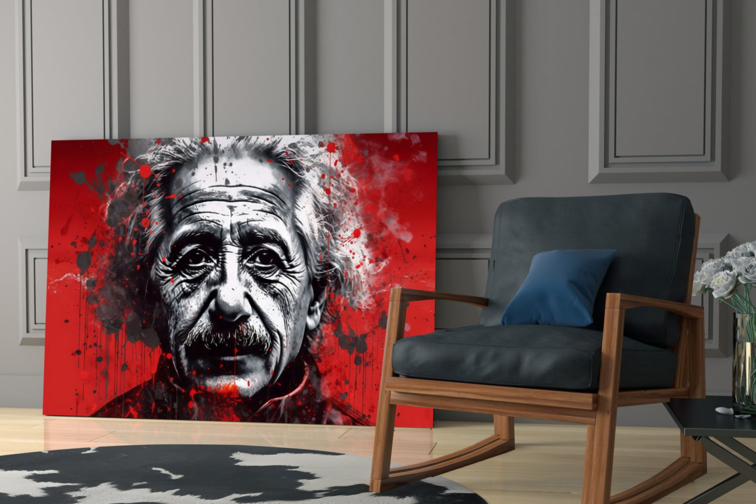 Einstein Glass Wall Art || Designers Collection.