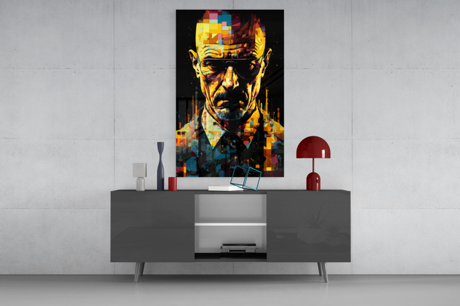 Heisenberg Glass Wall Art || Designer Collection.