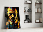 Heisenberg glass print enhancing a den with statement palette