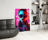 Stylish Woman panel adding editorial pulse to a hallway