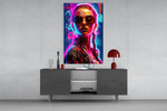 Stylish Woman panel catching lamp light to reveal its cinematic glow