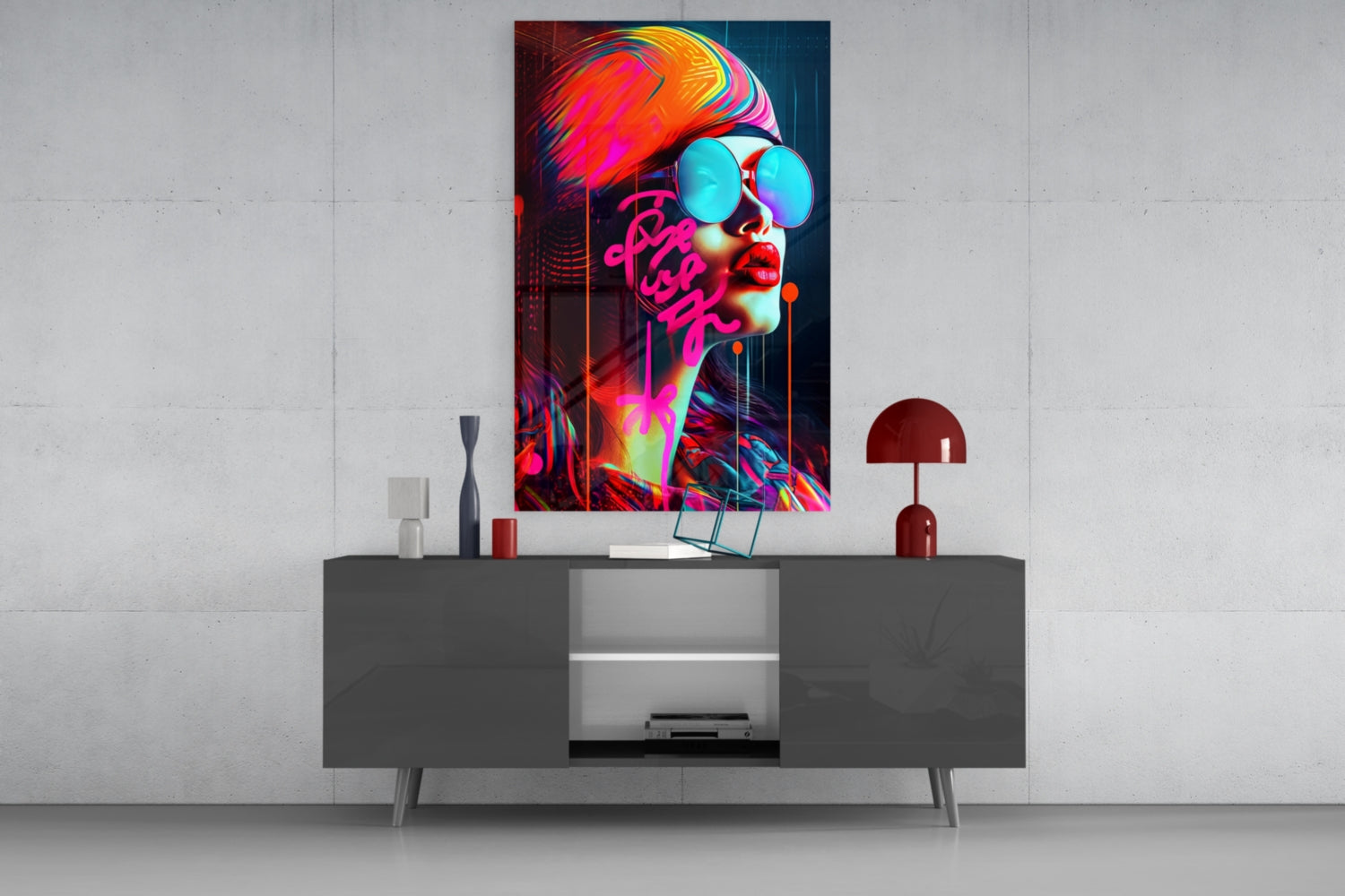 Lips and Looks Glass Wall Art || Designer Collection.
