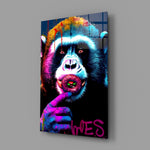Graffiti-fauna panel bringing painterly mischief to a contemporary media room