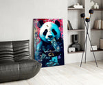Rich Panda panel adding editorial heat to a hallway