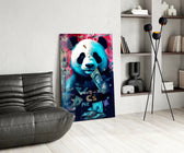 Rich Panda panel adding editorial heat to a hallway