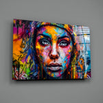 Street-mural panel bringing painterly fire to a contemporary media room