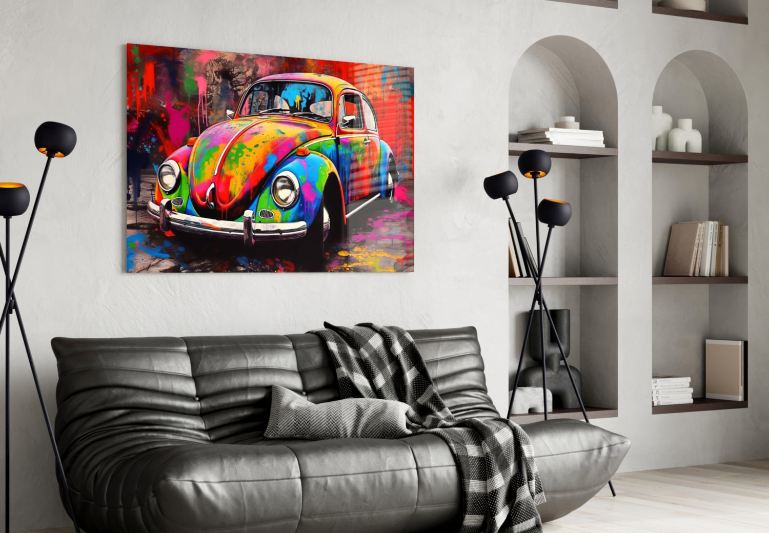 Colorful VW Glass Wall Art || Designer Collection.