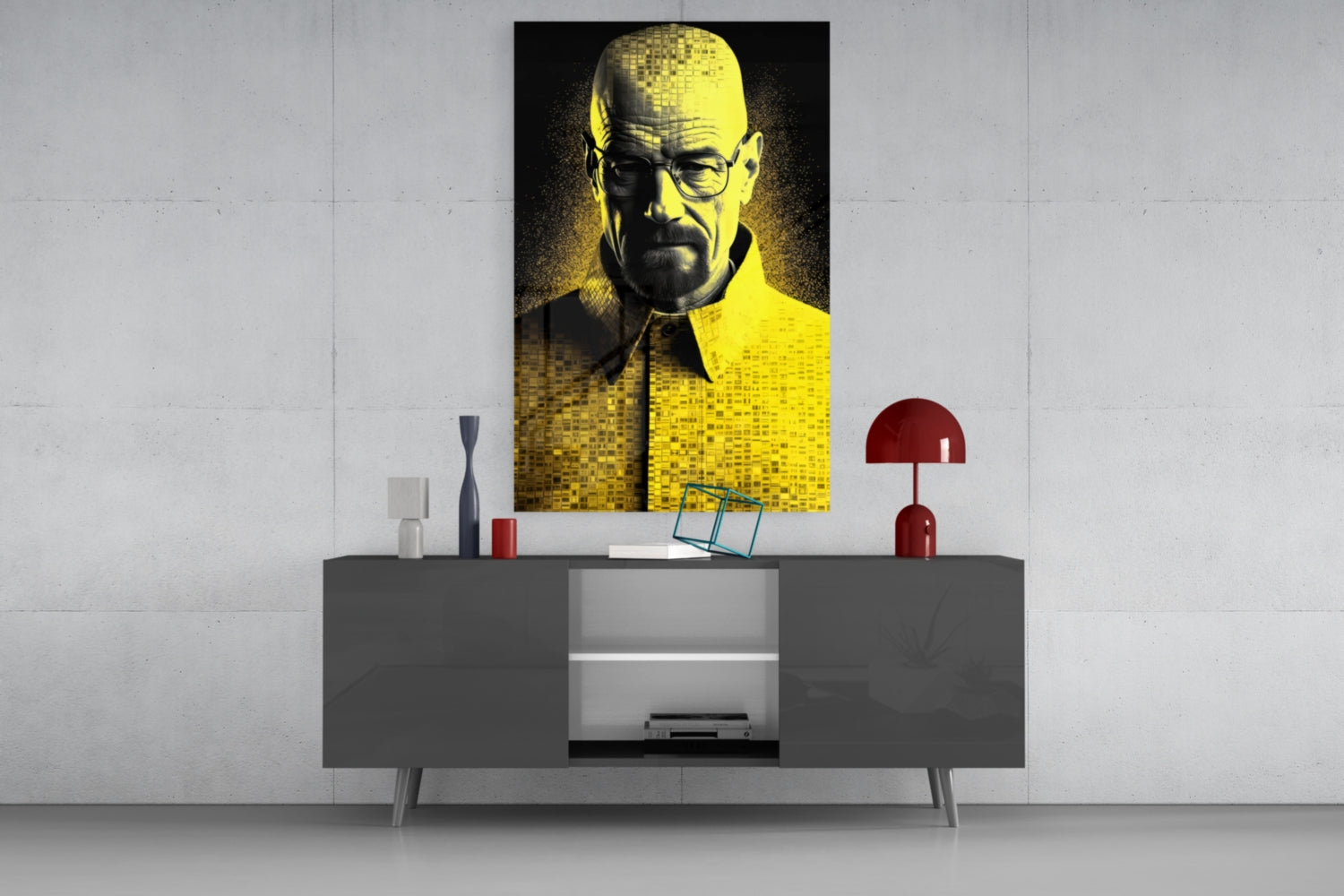 Heisenberg Glass Wall Art || Designer Collection.