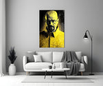 Heisenberg close-up showing canary pixel mosaic and eyeglasses