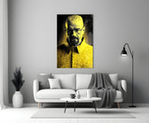 Heisenberg close-up showing canary pixel mosaic and eyeglasses