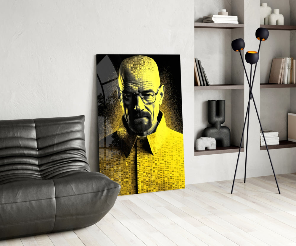 Heisenberg panel adding editorial drama to a hallway
