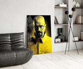 Heisenberg panel adding editorial drama to a hallway