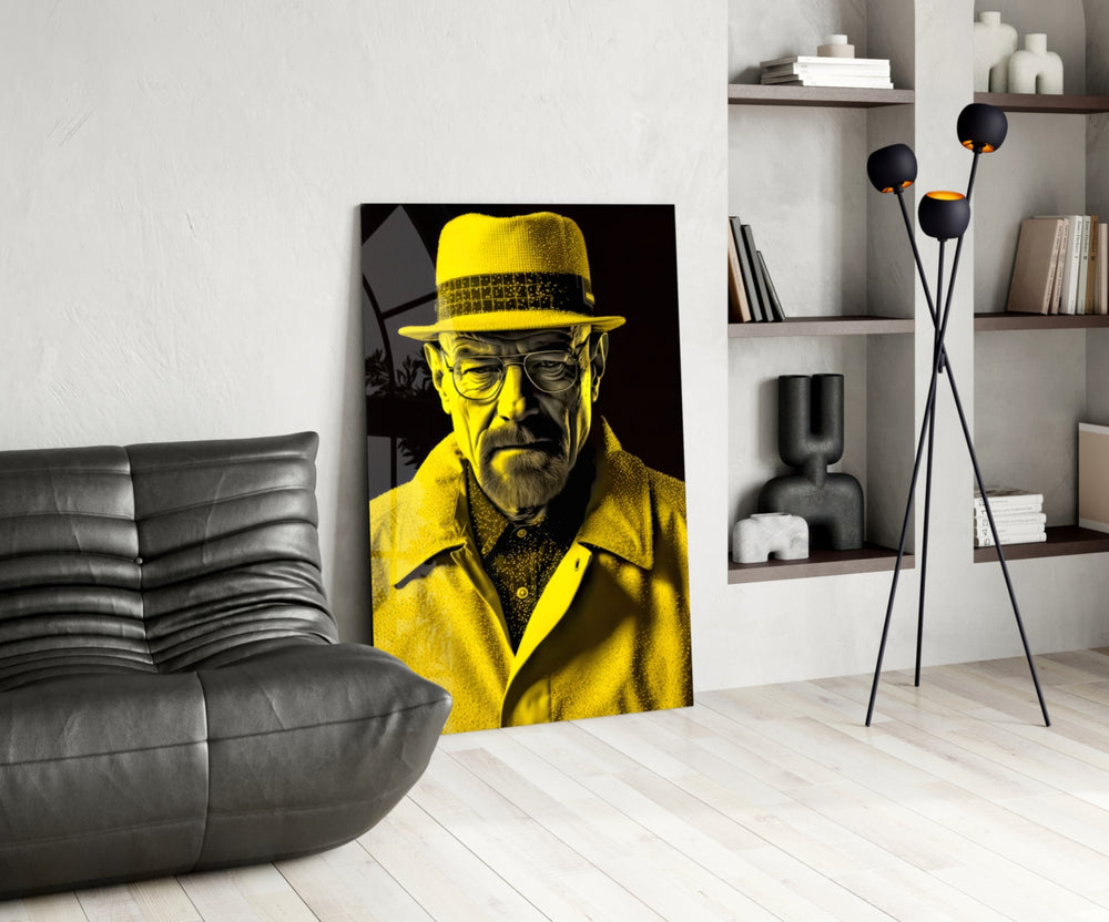 Heisenberg panel adding editorial drama to a hallway