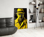 Heisenberg panel adding editorial drama to a hallway
