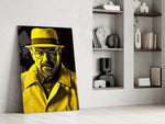 Heisenberg glass print enhancing a den with statement palette
