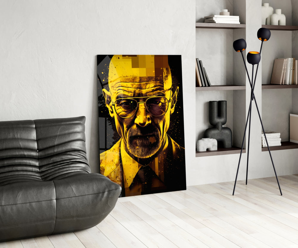 Heisenberg panel adding editorial drama to a hallway
