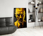 Heisenberg panel adding editorial drama to a hallway