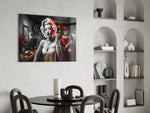 Marilyn in the Bar panel adding editorial drama to a hallway