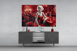 Marilyn in the Bar panel catching lamp light to reveal its cinematic glow