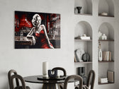 Marilyn in the Bar panel adding editorial drama to a hallway