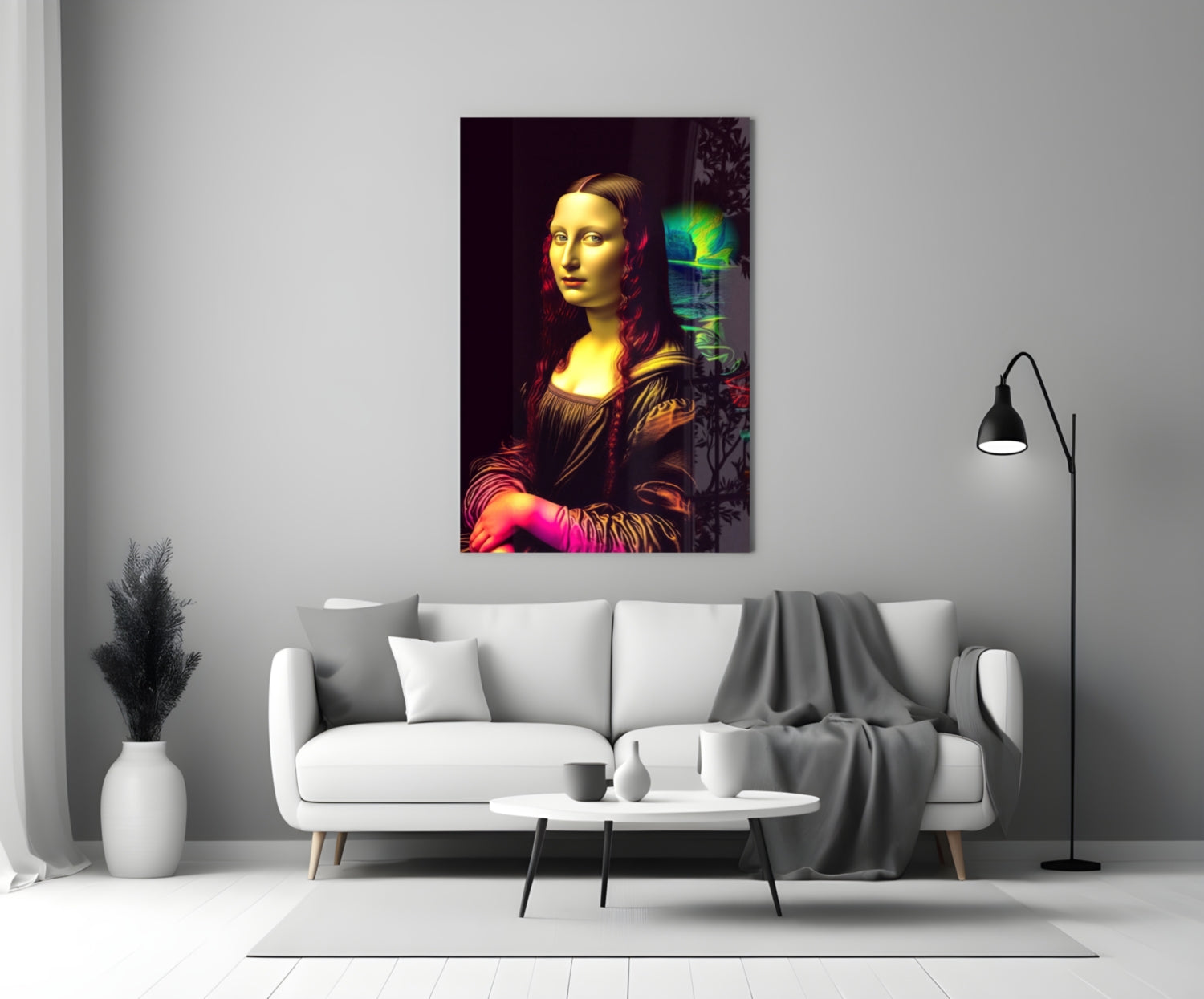 Mona Lisa V2 Glass Wall Art || Designer Collection.