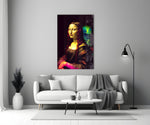 Mona Lisa V2 close-up showing crimson curls and aurora window