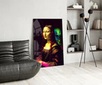 Mona Lisa V2 panel adding editorial drama to a reading nook