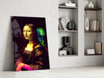 Mona Lisa V2 glass print enhancing a den with statement palette