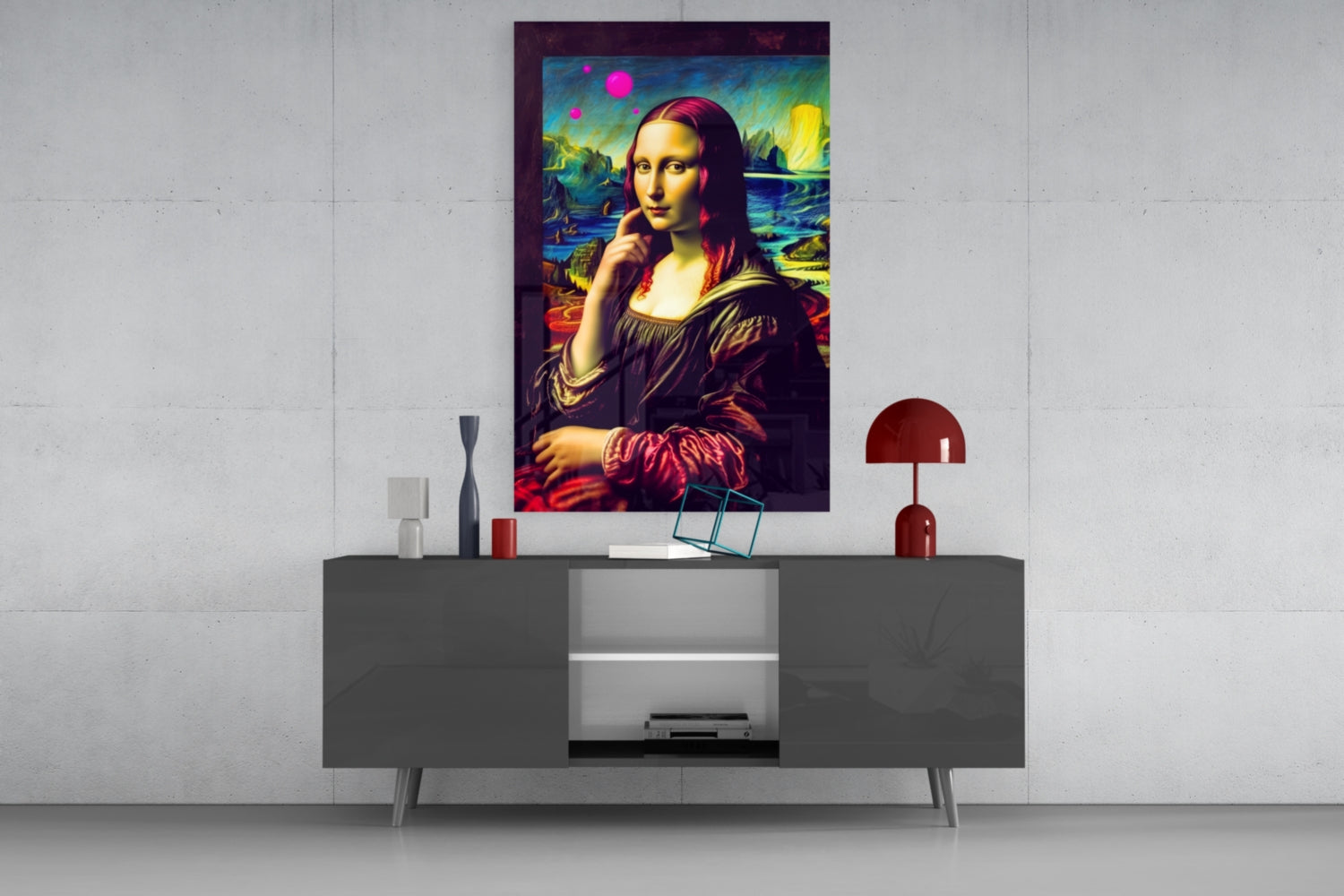Mona Lisa V2 Glass Wall Art || Designer Collection.