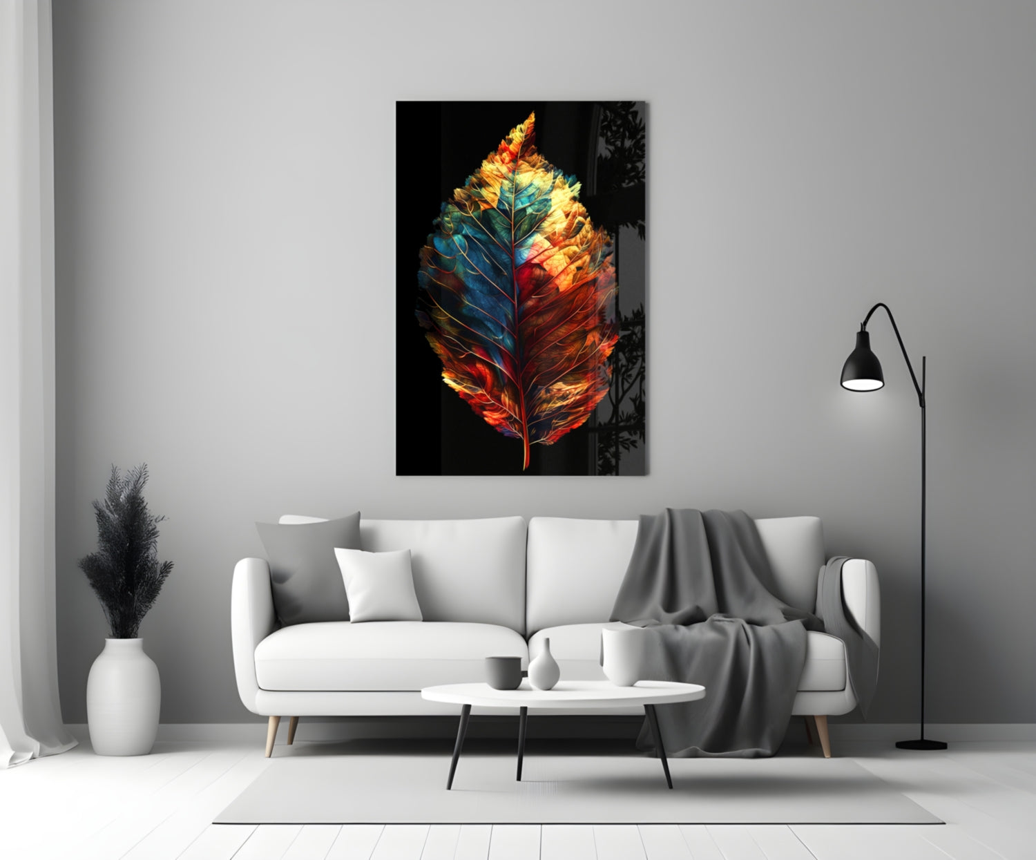 Autumn Leaf Glass Wall Art || Designer Collection.