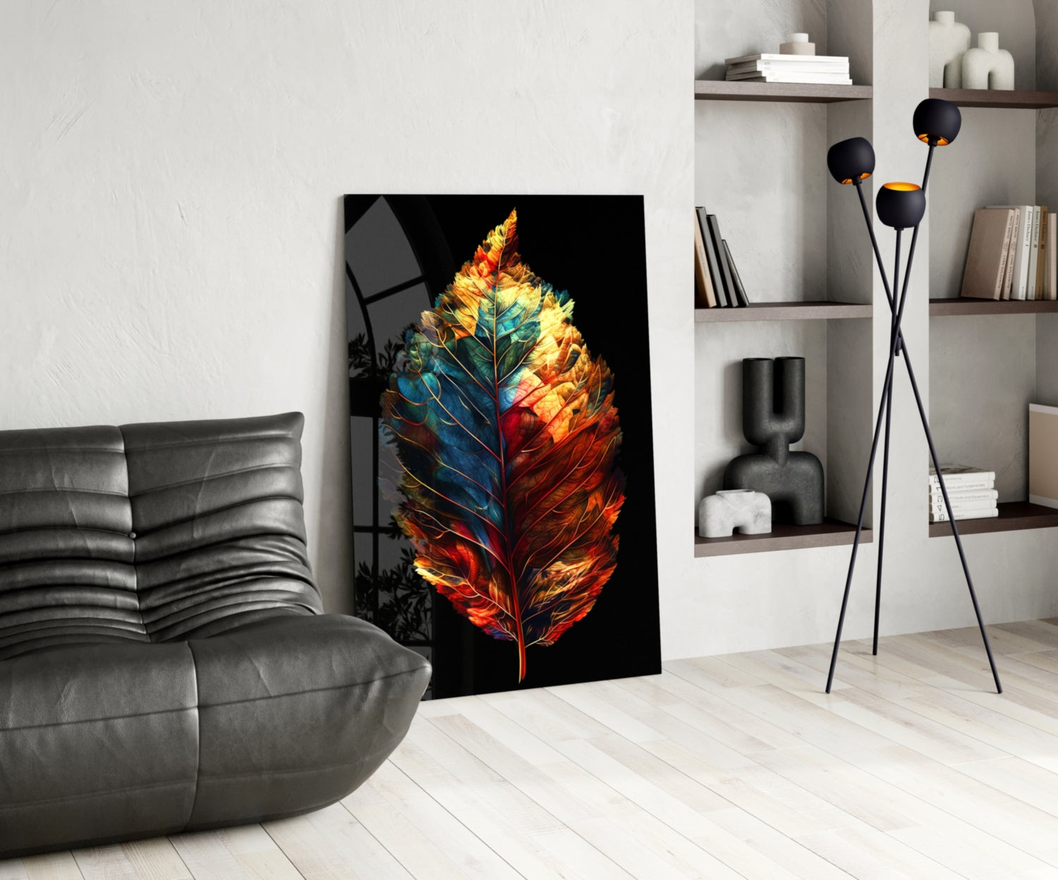 Autumn Leaf Glass Wall Art || Designer Collection.