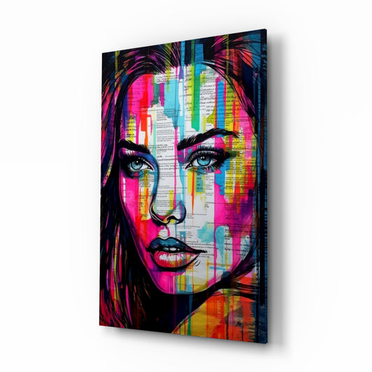 Beauty glass wall art displayed above a vanity in a dressing room