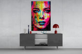 Beauty panel catching lamp light to reveal its cinematic glow