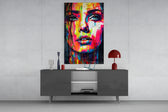 Beauty panel catching lamp light to reveal its cinematic glow