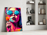 Lollipop glass print enhancing a boutique with statement palette