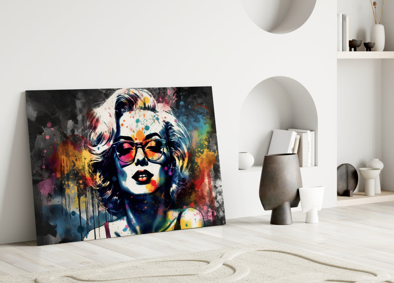 Marilyn Monroe Glass Wall Art || Designer Collection.