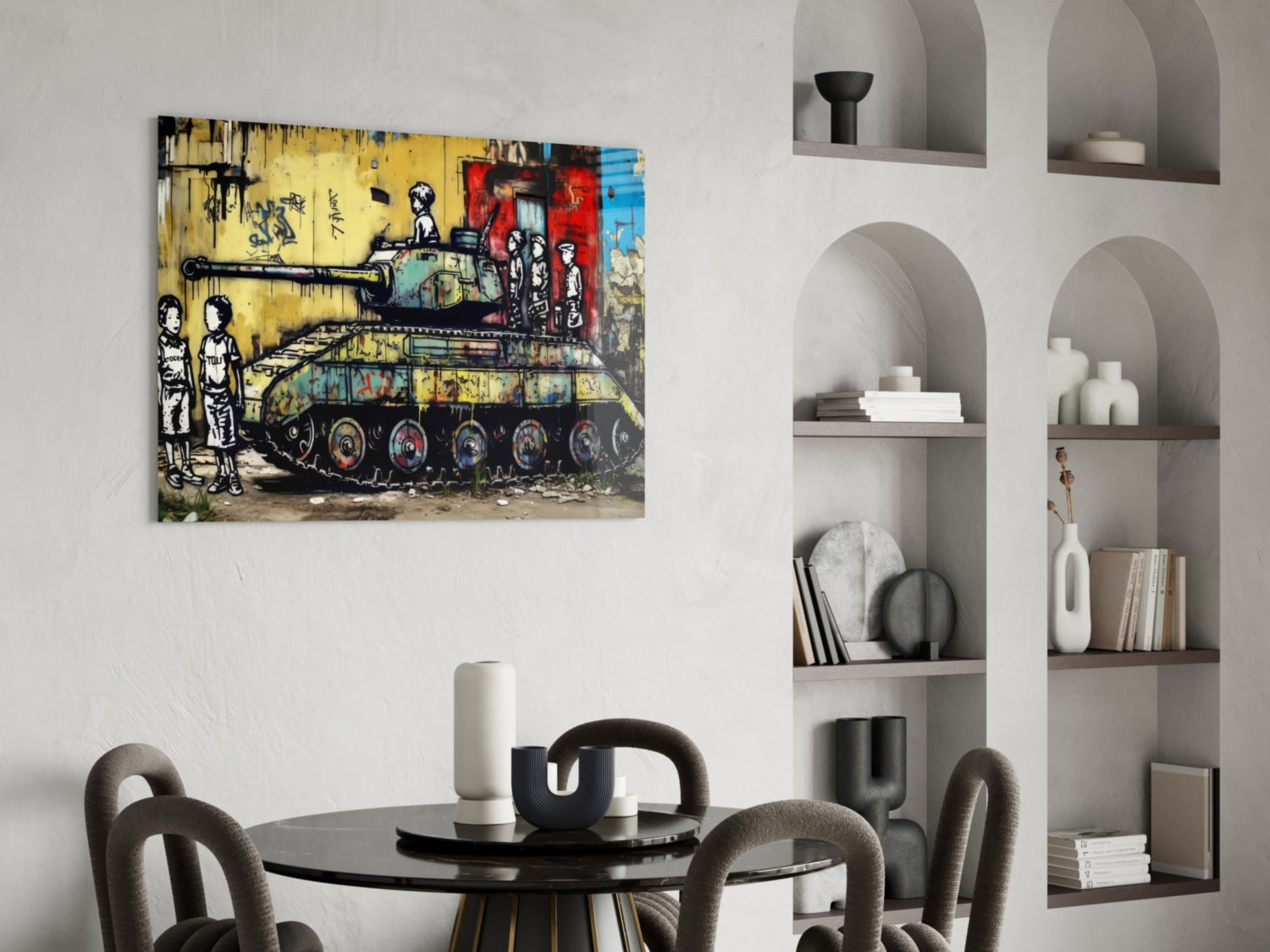 Children of War Glass Wall Art || Designer Collection.