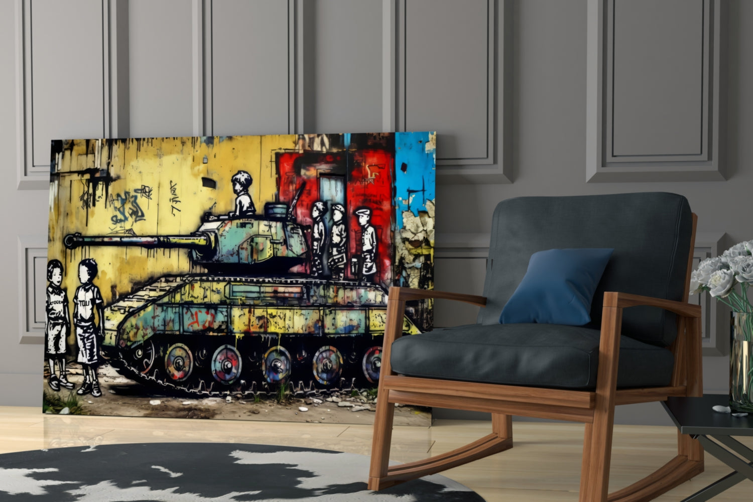 Children of War Glass Wall Art || Designer Collection.