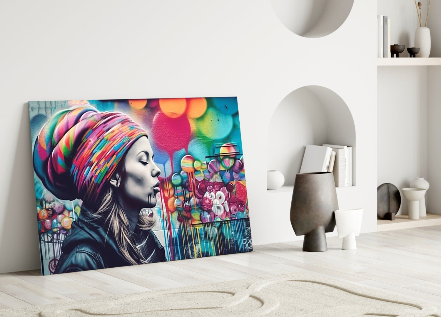 Peaceful Mind Glass Wall Art || Designer Collection.