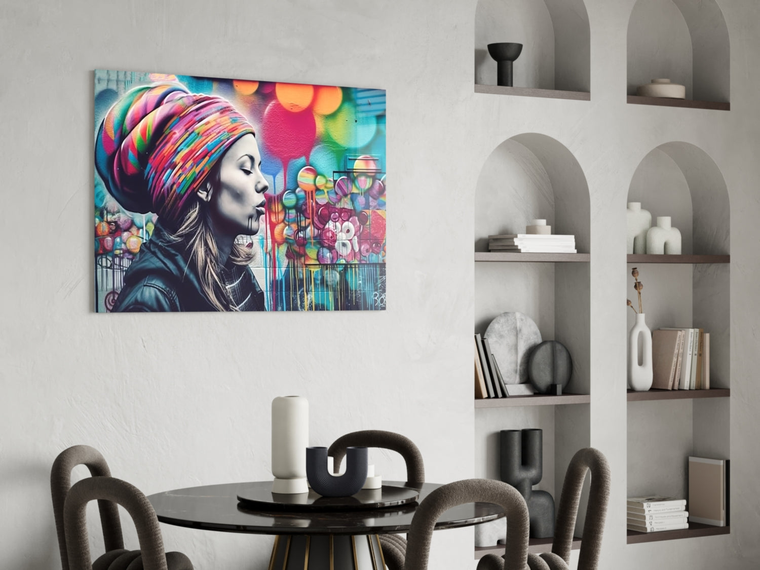 Peaceful Mind Glass Wall Art || Designer Collection.