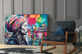 Peaceful Mind glass print enhancing a study with statement calm