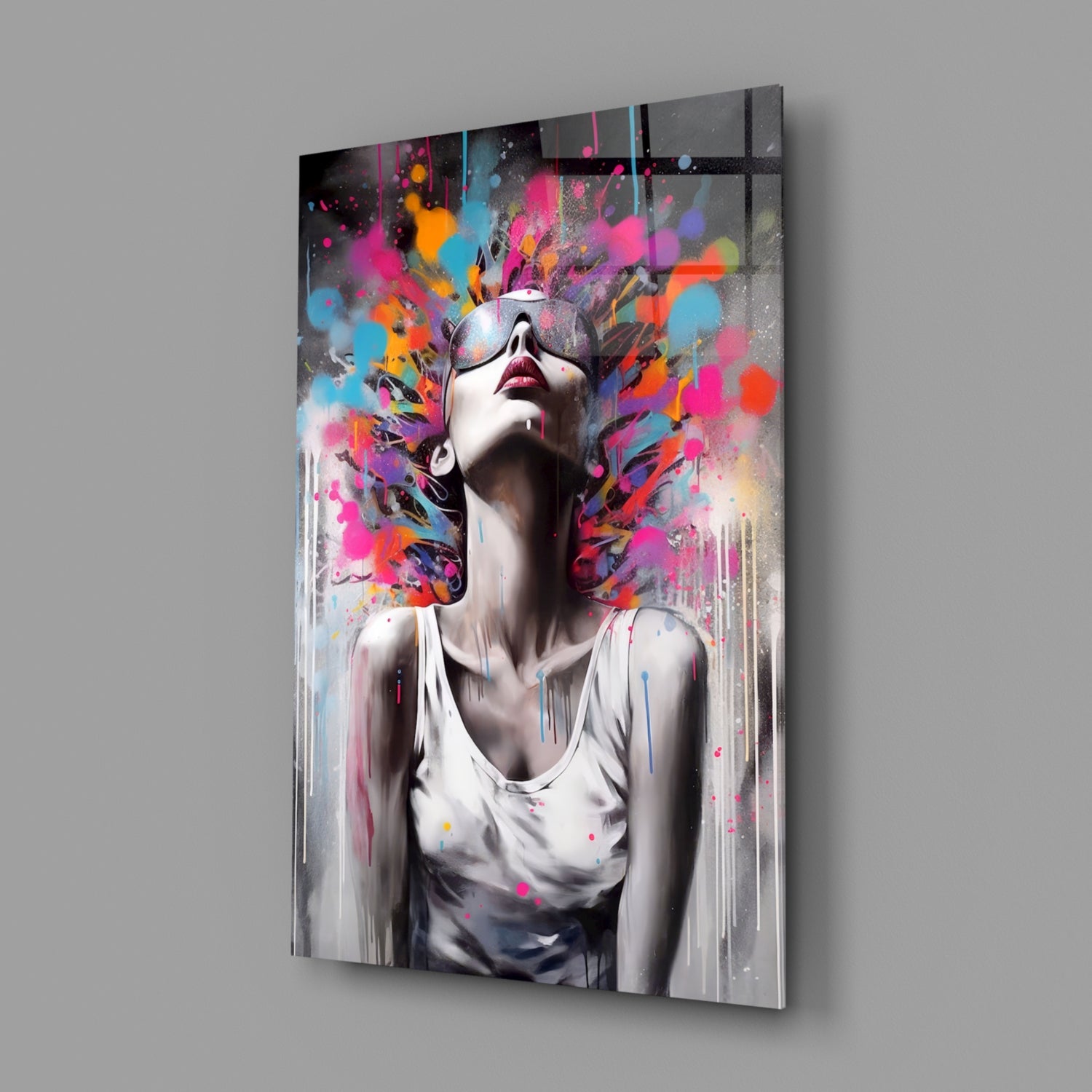 Colors in My Head Glass Wall Art || Designer Collection.