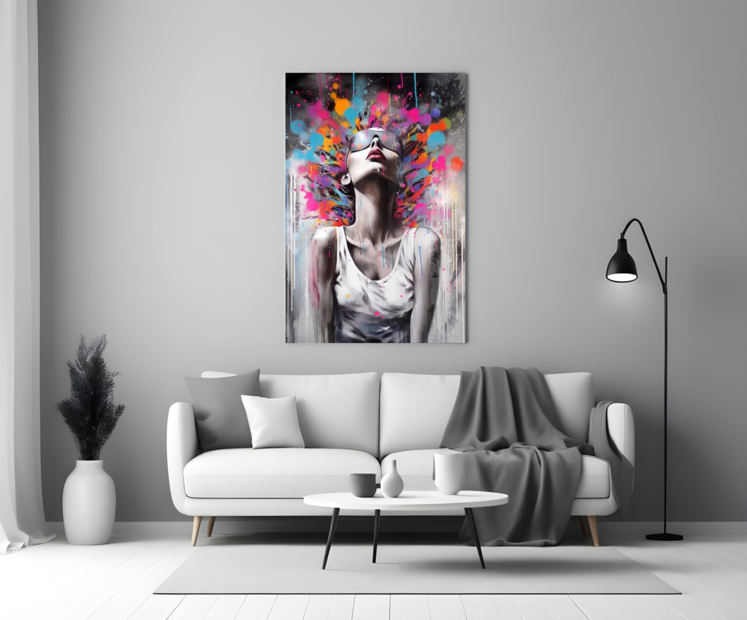 Colors in My Head Glass Wall Art || Designer Collection.