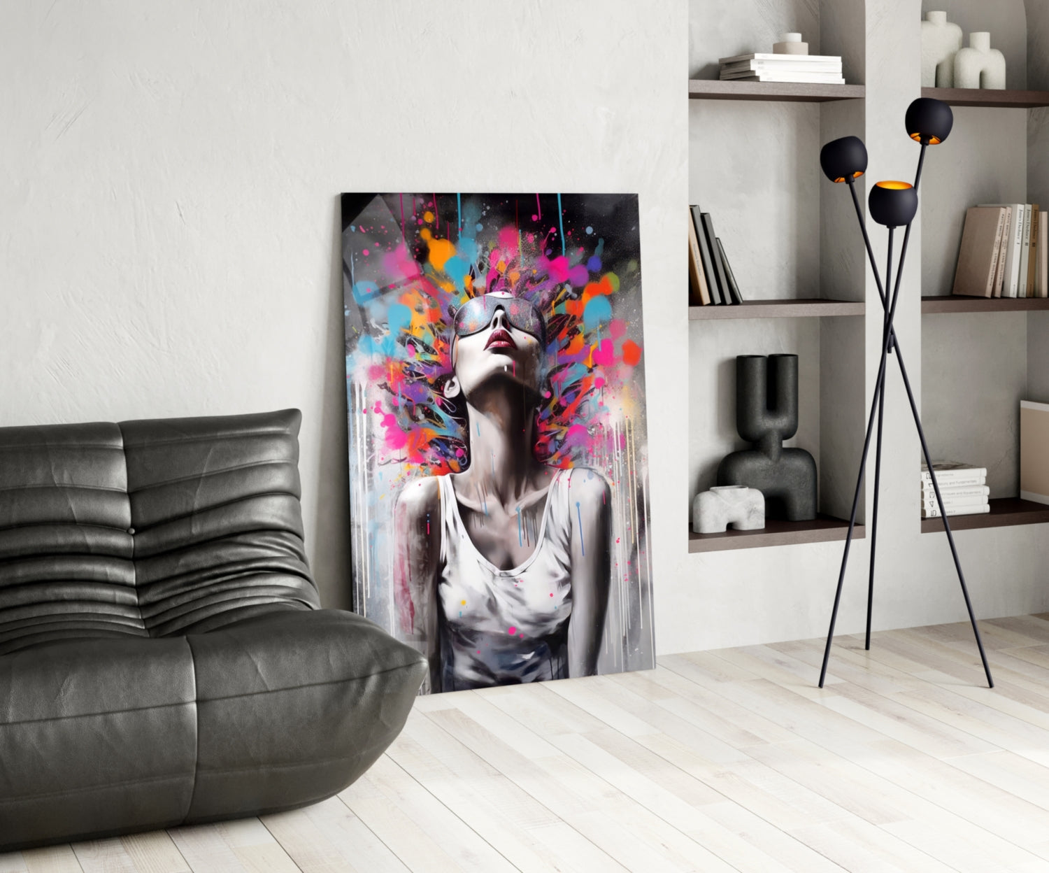 Colors in My Head Glass Wall Art || Designer Collection.