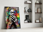 Ssssh glass print enhancing a study with statement quiet