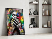 Ssssh glass print enhancing a study with statement quiet