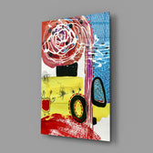Mixed-media panel bringing painterly depth to a contemporary loft