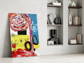 Mix glass print enhancing a den with statement playfulness